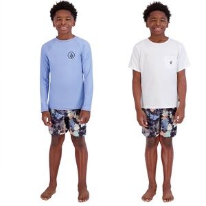 Volcom Kids Light Blue  3-Piece Swimwear Set